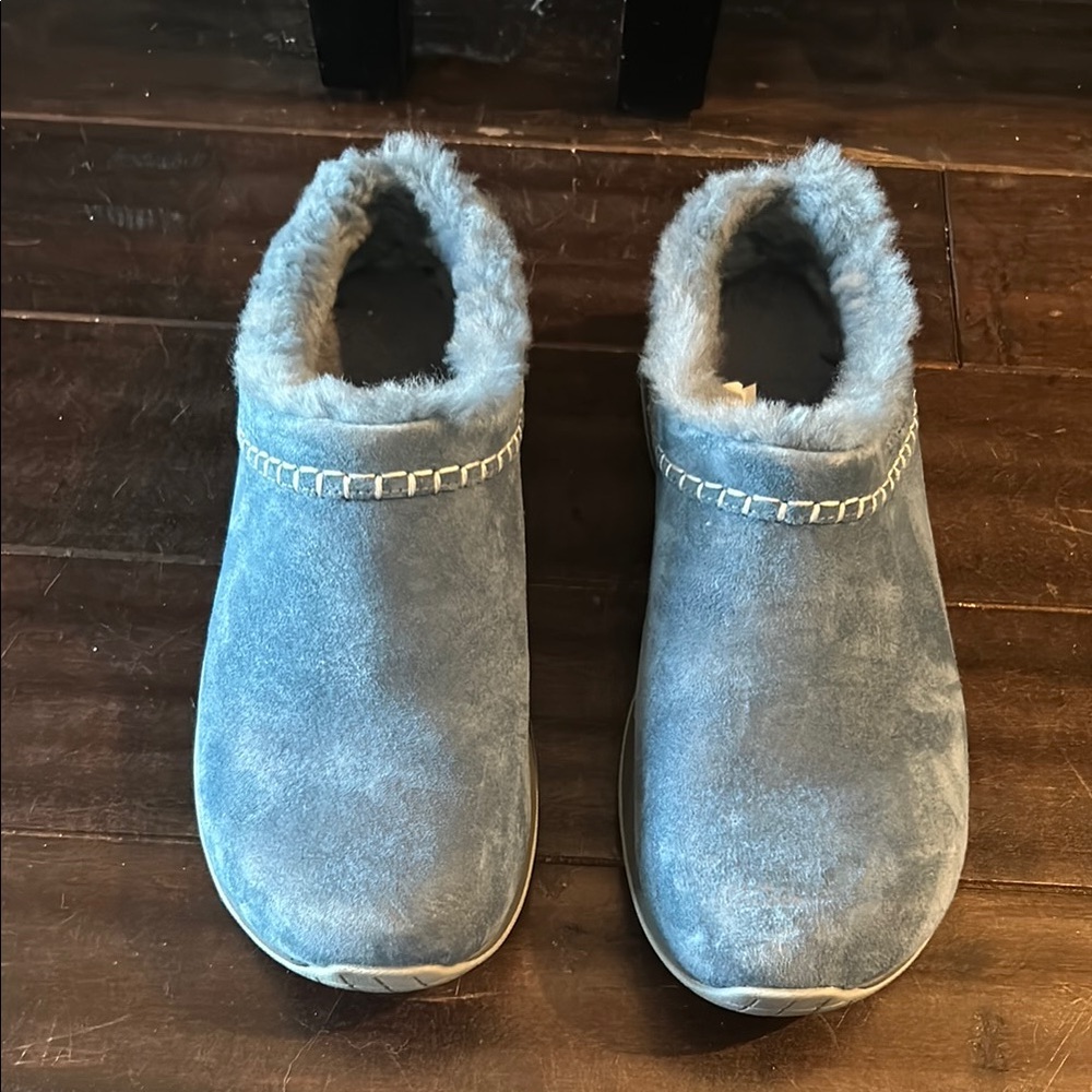 Blue Cozy Slip-On Women's Shoes